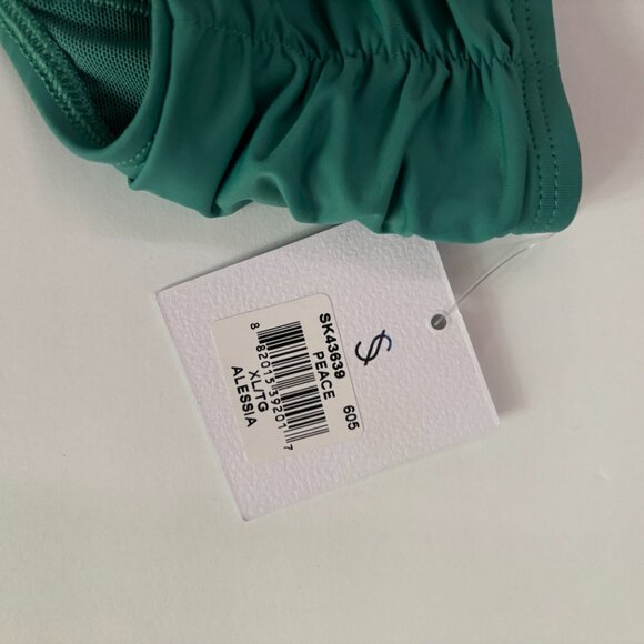 New Skye Alessia Semi High Waist Bikini Bottoms Size XL, Teal - Picture 2 of 4